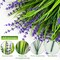 36-Pack Artificial Outdoor Flowers – UV-Resistant Faux Monkey Grass and Greenery for Porch, Garden, Window Boxes, Home, Office, and Desk Decor (Purple)